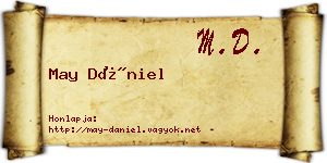 May Dániel névjegykártya